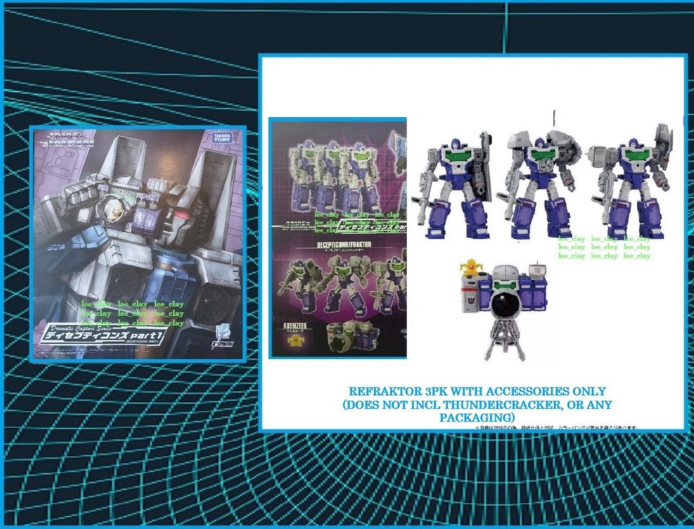 Transformers Dramatic Capture Decepticons Part 1 Refraktor 3pk ONLY NEW!