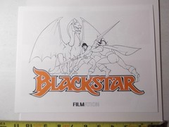 Blackstar animators character paper sheet folder Vtg 1983 Pre- Motu He-man