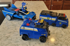 PAW Patrol Toy Car Chase Mighty Pups Police Blue Car Truck Lights Sound Lot of 3