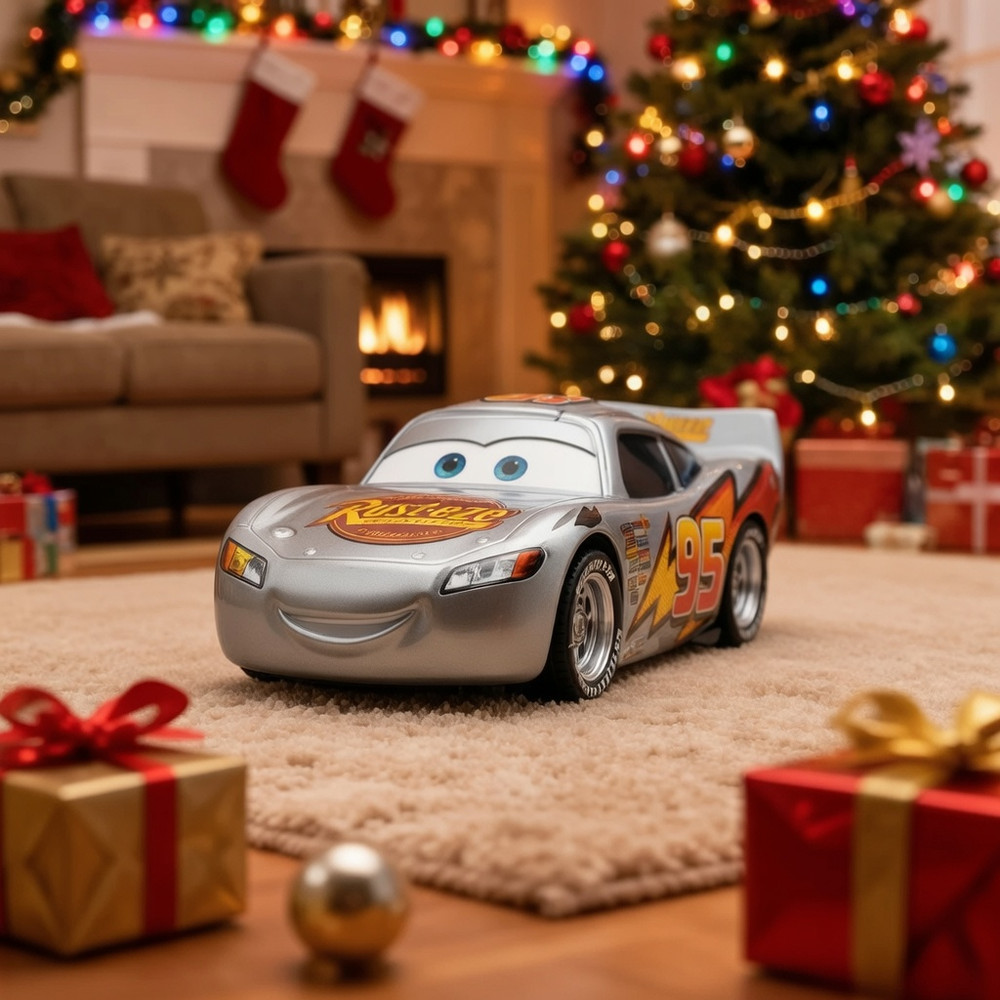 Disney Pixar Cars Movie Silver Metallic Lightning McQueen 1:55 Diecast Model Car