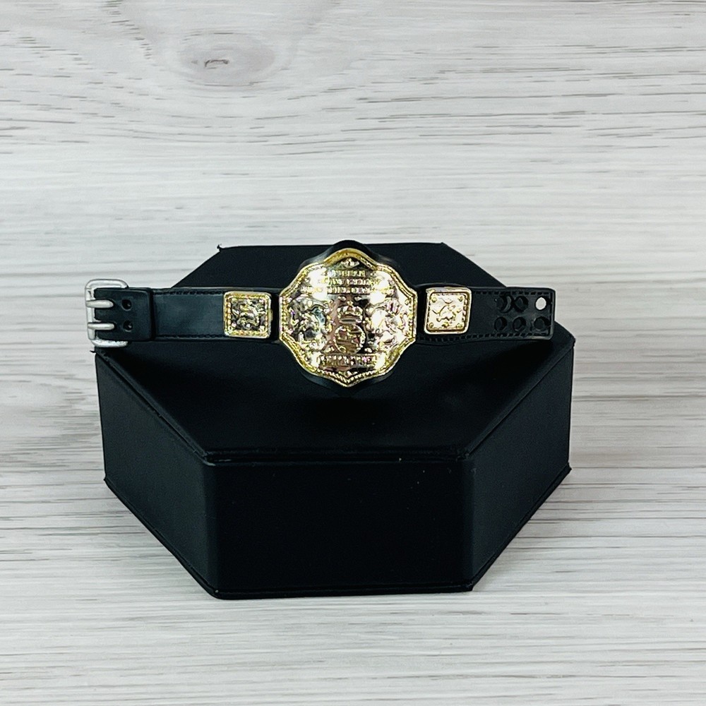 WWE WCW Big Gold Heavyweight Title Belt WWF Goldberg Champion Wrestling Figure
