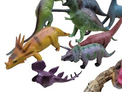 Vintage Lot Imperial Larami Hong Kong China Large Dinosaurs Toys 1985- 2000