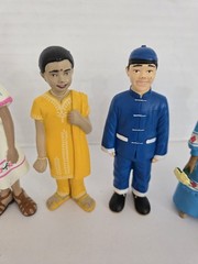6 Lakeshore Kids Around the World 4″ Figurines FREE SHIPPING