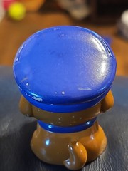 Unbranded Light Plastic Police Dog Toy Figure- 2.25 In Tall WEAR