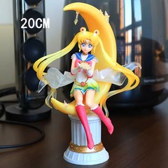 Sailor Moon Figure Sitting on Crescent Moon 20cm Anime Collectible Gift
