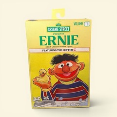 NECA Sesame Street Ernie Ultimate Action Figure Vol. 1 Featuring Letter “C” NOB