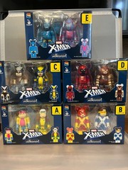 MARVEL X-MEN BEARBRICK Happy Kuji A-E 5 Box Set Japan Exclusive