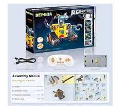 Robot Building Kit Kids & Adults 4-in-1 Rechargeable RC Robotics Kit Bricks New