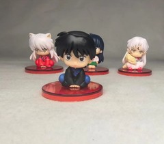 Inuyasha Kikyo Sesshomaru Kagome PVC Figure Set Anime Toy 4PCS