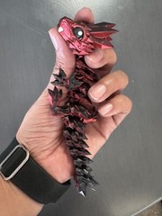3d printed articulated crystal dragon