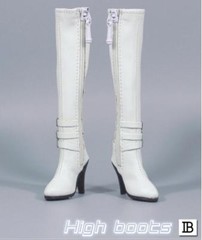 1/6 Women white High heels Boots Zipper Shoes For 12″ figure phicen kumik ❶USA❶