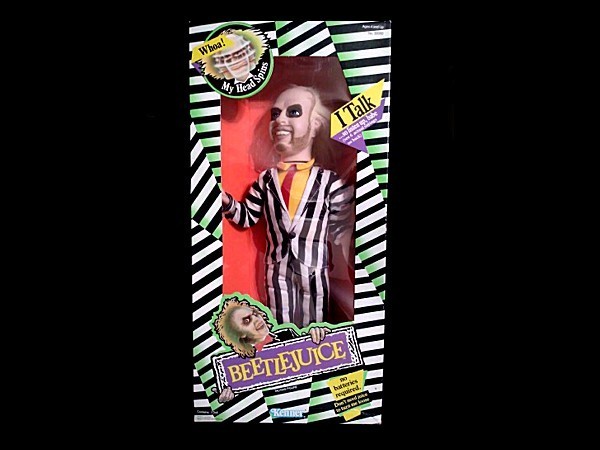 1989 Beetlejuice Kenner Talking Doll Pull String Spinning Head 15 Inches Vintage