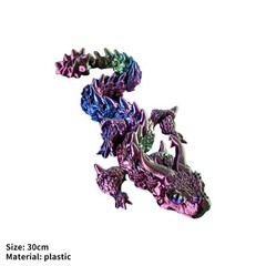 3D Printed Dragon with Wings, 3D Dragon Articulated Winged Dragon for Home CW