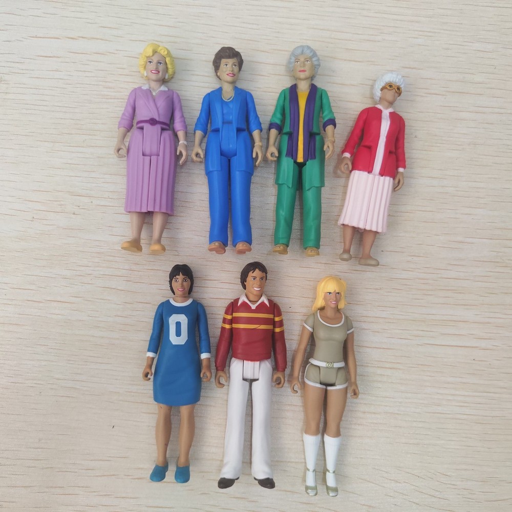 7pcs 3.75″ Golden Girl Dorothy Blanche Sophia Three’s Company Jack Chrissy Janet