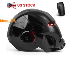 US STOCK Autoking Iron Man Full Black MK5 Helmet Electronic Voice Activated Mask