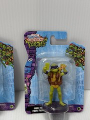TMNT Tales Mini Figures Cake Topper 4PCs Set Ninja Turtle Retro Rare Toys -NEW!