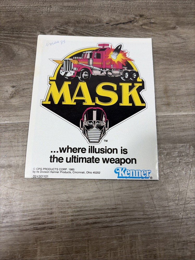 Vintage 1985 Kenner MASK Fold-Out Vehicle Advertisement and Poster
