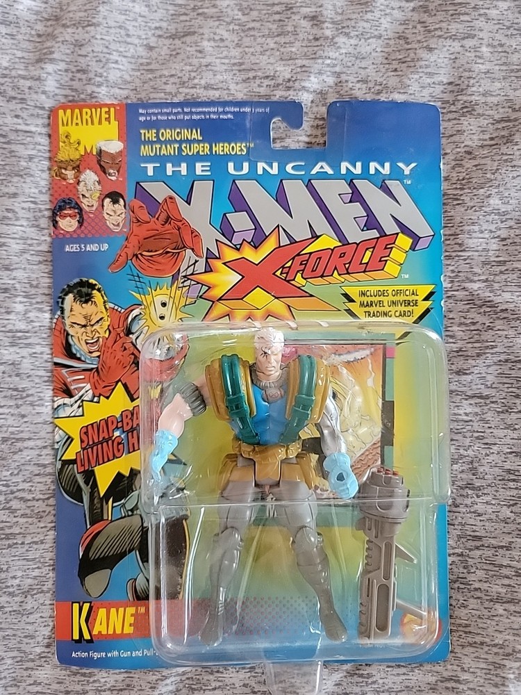 Toy Biz Marvel X-Force Factory Error Cable Figure on Kane Card Sealed Rare