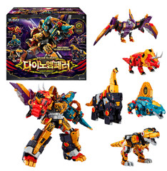 Miniforce Dinoid Warrior DINO EMPEROR 5-Robot Combine Transformer Robot Toy.