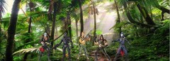 Jurassic Park World Mattel Velociraptor Dinosaur Toy Figure Diorama Backdrop #2