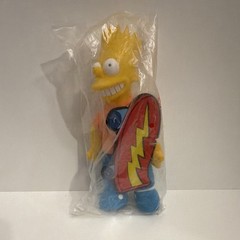 Burger King The Simpsons Bart Simpson Plastic/Fabric Figure w/ Shield