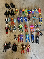 Vintage Batman Superman Joker XMen wolverine +The Shadow figures