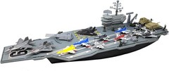 Huge 27 Inch Aircraft Carrier Toy Set: 9 Jets, Army Figures, Storage