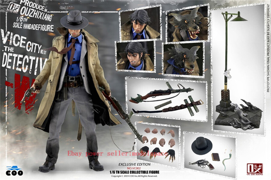 COOMODEL X OUZHIXIANG Vice City The Detective W 1/6 Figure INSTOCK Four Heads