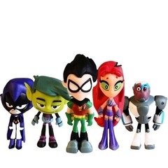Six Pack 6 Mini Figure Set Teen Titans Go Deluxe Action Figure Gift For Kids USA