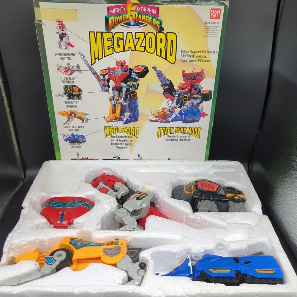 Vintage Bandai Mighty Morphin Power Rangers Dino Megazord INCOMPLETE