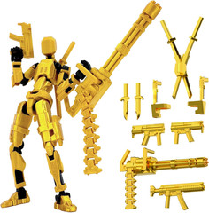 Dummy 13 Action Figure Titan 13 Robot Toy Fully Articulated Weapons Hand Set