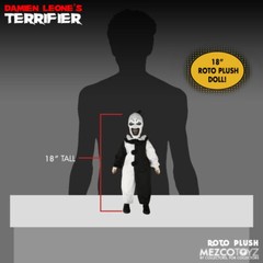 Mezco Designer Series Terrifier Art The Clown 18″ Roto Jumbo Plush Doll Horror