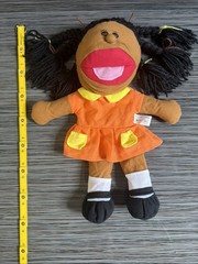 Hand Puppets Plush Brown Girl & Boy Pretend School Lot Of 2 School & Home
