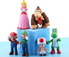 6 pcs Super Mario Brothers Action Figures Toys, Super Mary Mini Action Figures
