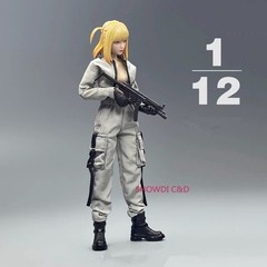 1/12 Female Jacket Pants Clothes Model For 6” Action Figure Body (No Figure)