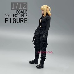1/12 Female Jacket Pants Clothes Model For 6” Action Figure Body (No Figure)