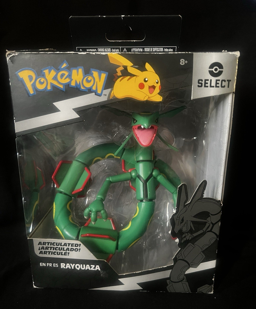 Pokemon Select Trainer Team Series 2 RAYQUAZA Action Figure USED w/ STAND 2021