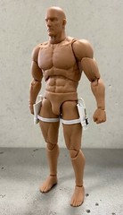 SU-LH-WHT: 1/12 White Leg Gun Holsters x 2 (Left & Right) for 6″ muscular body