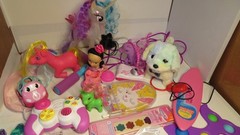 25+ Pc Toy Lot For Little Girls Ages 4+ Misc Assortment Pony Doll Toys Game Art