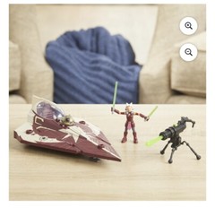 Star Wars Mission Fleet: 9in Delta-7 Starfighter & Ahsoka Tano Action Figure Set
