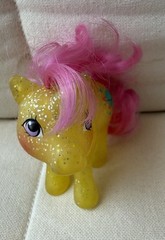 Vintage My Little Pony- Baby Sparkle Gusty- 1984 G1- Hot Air Balloon- Yellow