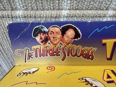 Vintage 1996 The Three Stooges Bendables 4 Pc Gift Set Real Hair Gordy Toys NOS