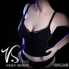 1/6 Female BLACK Tank top Panties underwear set for Kumik PHICEN hot toys ❶USA❶