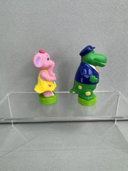 Baby Genius Learn & Grow Pink Elephant Crocodile Figure 3.25” Plastic Toy VTG