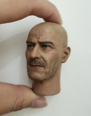 1/6 Scale Breaking Bad Walter White Head Carved Model DIY Hot Toys Action Figure