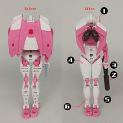 Upgrade Kit For Siege Earthrise Arcee Lifeline Elita-1 Gun Backpack Leg Filler