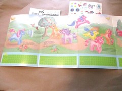 My Little Pony 1984 Hasbro Hi-C Promo Advertising Poster Calendar W/Stickers