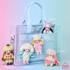 Sanrio Characters x Little Mimi 5 Type Figure Doll Keyring Korean Toy