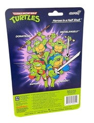 2023 SUPER 7 Reaction TEENAGE MUTANT NINJA TURTLES Figure SET of (4) – Brand New