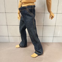 1/6 Scale DARK BLUE DENIM JEANS Pants for 12″ Figure Doll Casual Fashion GI JOE
